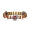 Image 2 : 36.01 ctw Tourmaline & Diamond Bracelet 14K Yellow Gold