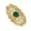 Image 1 : 8.82 ctw Emerald & Diamond Ring 18K Yellow Gold