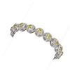 Image 2 : 9.9 ctw Fancy Yellow Diamond Bracelet 18K White Gold