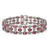 Image 1 : 23.12 ctw Tourmaline & Diamond Bracelet 10K White Gold