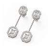 Image 1 : 2 ctw Diamond Designer Earrings 18K White Gold