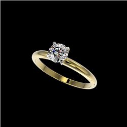 .77 ctw Certified Quality Diamond Engagement Ring 10K Yellow Gold