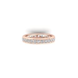 1.33 ctw Certified VS/SI Diamond Eternity Band 18K Rose Gold