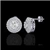 Image 2 : 1.20 ctw Micro Pave VS/SI Diamond Earrings 18K White Gold