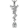 Image 1 : 2.2 ctw Pear Cut Diamond Designer Necklace 18K White Gold