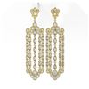 Image 2 : 12 ctw Mixed Cut Diamond Designer Earrings 18K Yellow Gold