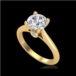 1.6 ctw VS/SI Diamond Art Deco Ring 18K Yellow Gold