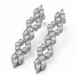 5.6 ctw Marquise Cut Diamond Designer Earrings 18K White Gold