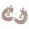 Image 1 : 7.64 ctw Marquise Diamond Designer Earrings 18K Rose Gold