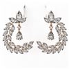 Image 2 : 7.64 ctw Marquise Diamond Designer Earrings 18K Rose Gold