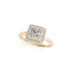 Image 1 : 1.6 ctw Certified VS/SI Princess Diamond Halo Ring 18K Yellow Gold