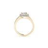 Image 2 : 1.6 ctw Certified VS/SI Princess Diamond Halo Ring 18K Yellow Gold