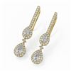 Image 1 : 2.5 ctw Pear Cut Diamond Designer Earrings 18K Yellow Gold