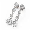 Image 1 : 3 ctw Diamond Designer Earrings 18K White Gold