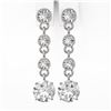 Image 2 : 3 ctw Diamond Designer Earrings 18K White Gold