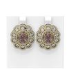 Image 1 : 11.61 ctw Morganite & Diamond Earrings 18K Yellow Gold