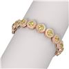 Image 2 : 16.91 ctw Fancy Yellow Diamond Bracelet 18K Rose Gold