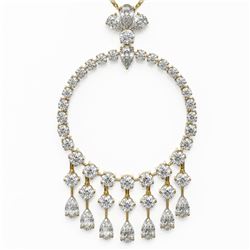 6 ctw Pear Cut Diamond Designer Necklace 18K Yellow Gold