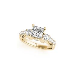 1.75 ctw VS/SI Diamond 3 Stone Princess Cut Ring 18K Yellow Gold