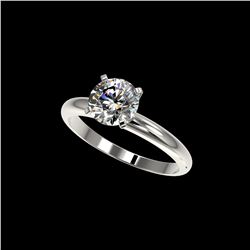 1.55 ctw Certified Quality Diamond Engagement Ring 10K White Gold