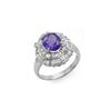 Image 1 : 2.70 ctw Tanzanite & Diamond Ring 18K White Gold