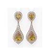 Image 1 : 10.3 ctw Canary Citrine & Diamond Earrings 18K Rose Gold