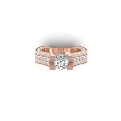 4.5 ctw Certified VS/SI Diamond Art Deco Micro Ring 18K Rose Gold