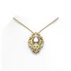 Image 1 : 6.38 ctw Morganite & Diamond Necklace 18K Yellow Gold