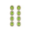 Image 1 : 5.88 ctw Peridot & Diamond Micro Pave Halo Earrings 10K Yellow Gold