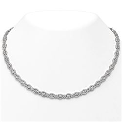 22 ctw Marquise Cut Diamond Designer Necklace 18K White Gold