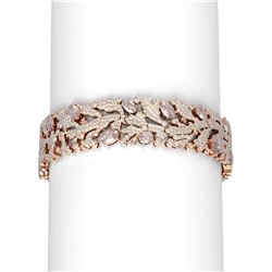 24.33 ctw Morganite & Diamond Bracelet 18K Rose Gold