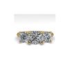 Image 1 : 2.0 ctw Cushion VS/SI Diamond 3 Stone Designer Ring 18K Yellow Gold