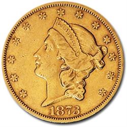 1873 $20 Liberty Gold Double Eagle Open 3 XF