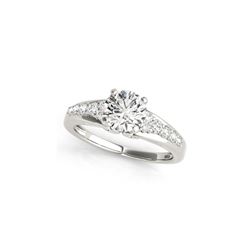 0.9 ctw Certified VS/SI Diamond Ring 18K White Gold
