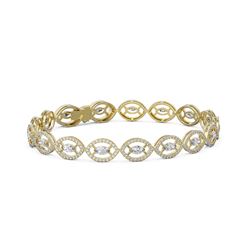 8 ctw Diamond Designer Bracelet 18K Yellow Gold