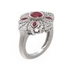Image 1 : 2.32 ctw Ruby & Diamond Ring 18K White Gold