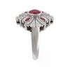 Image 2 : 2.32 ctw Ruby & Diamond Ring 18K White Gold