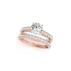 1.91 ctw Certified VS/SI Diamond 2pc Wedding Set 14K Rose Gold