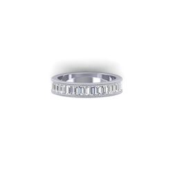 1.50 ctw Baguette VS/SI Diamond Art Deco Eternity Ring 18K White Gold