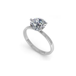 1.50 ctw Certified VS/SI Diamond Engagement Ring Martini 18K White Gold