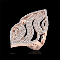 2 ctw Micro Pave VS/SI Diamond Designer Ring 14K Rose Gold