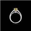 Image 2 : 1.5 ctw Certified SI/I Fancy Intense Yellow Diamond Ring 10K White Gold