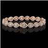 Image 2 : 12.38 ctw Pear Cut Diamond Micro Pave Bracelet 18K Rose Gold