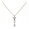 Image 2 : 2.2 ctw Pear Cut Diamond Designer Necklace 18K Rose Gold