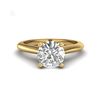 Image 2 : 1.08 ctw VS/SI Diamond Solitaire Art Deco Ring 18K Yellow Gold