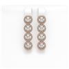 Image 1 : 4.52 ctw Diamond Micro Pave Earrings 18K Rose Gold