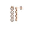 Image 2 : 4.52 ctw Diamond Micro Pave Earrings 18K Rose Gold