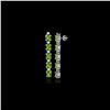 Image 2 : 15.47 ctw Peridot & VS/SI Certified Diamond Earrings 10K White Gold