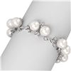 Image 2 : 8.82 ctw Diamond and Pearl Bracelet 18K White Gold