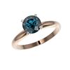 Image 2 : 1.47 ctw Certified Intense Blue Diamond Engagement Ring 10K Rose Gold